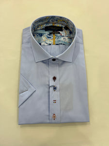 GUIDE LONDON PLAIN-ISH SKY BLUE SHORT SLEEVE SHIRT