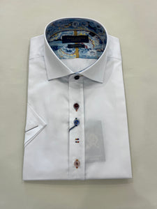 GUIDE LONDON PLAIN-ISH WHITE SHORT SLEEVE SHIRT