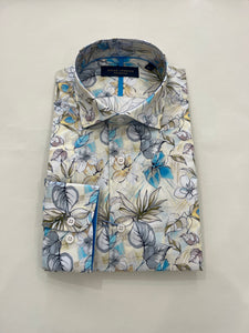 GUIDE LONDON HAND DRAWN FLOWER PRINT YELLOW SHIRT