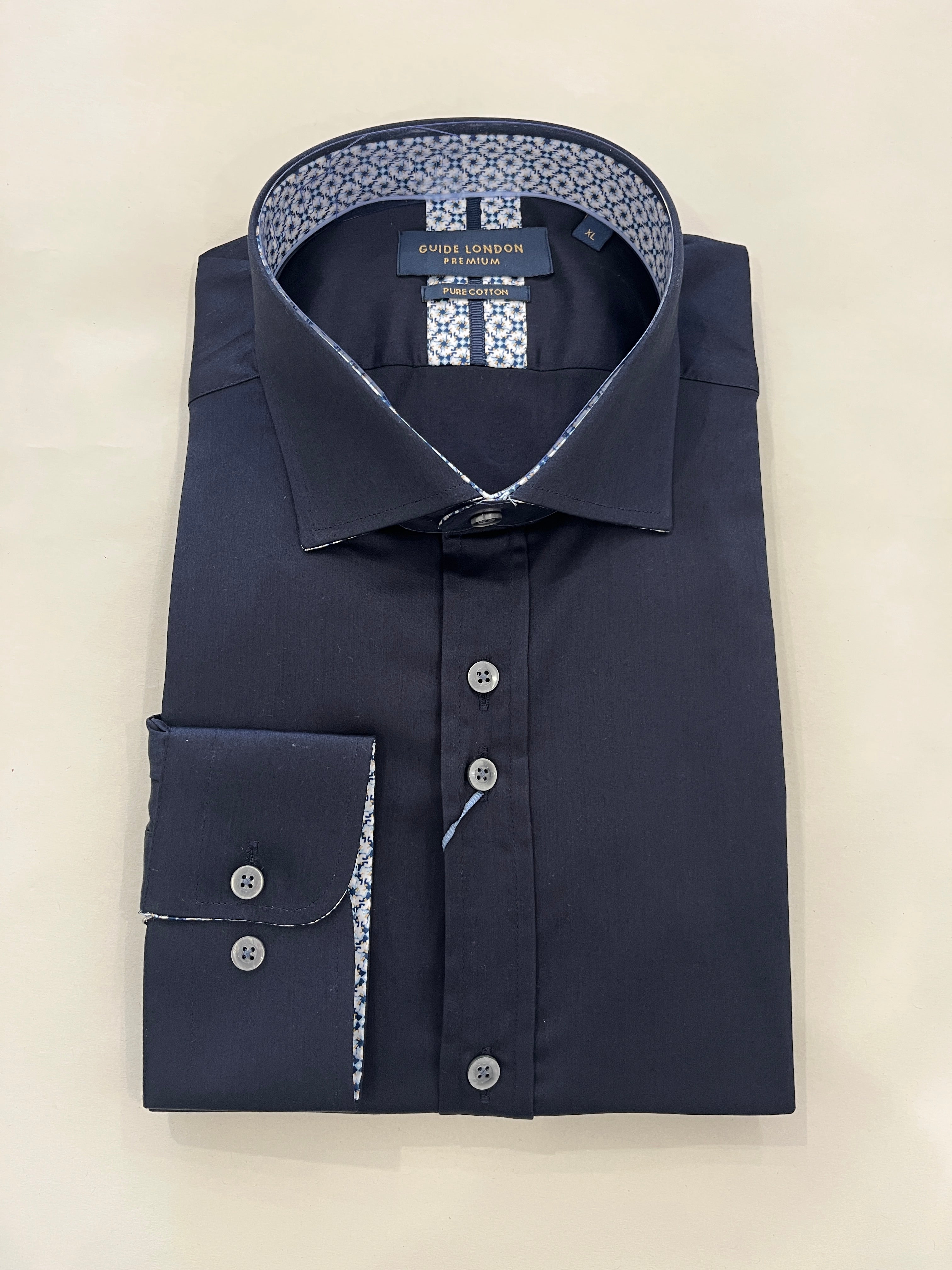 GUIDE LONDON PLAIN NAVY SHIRT