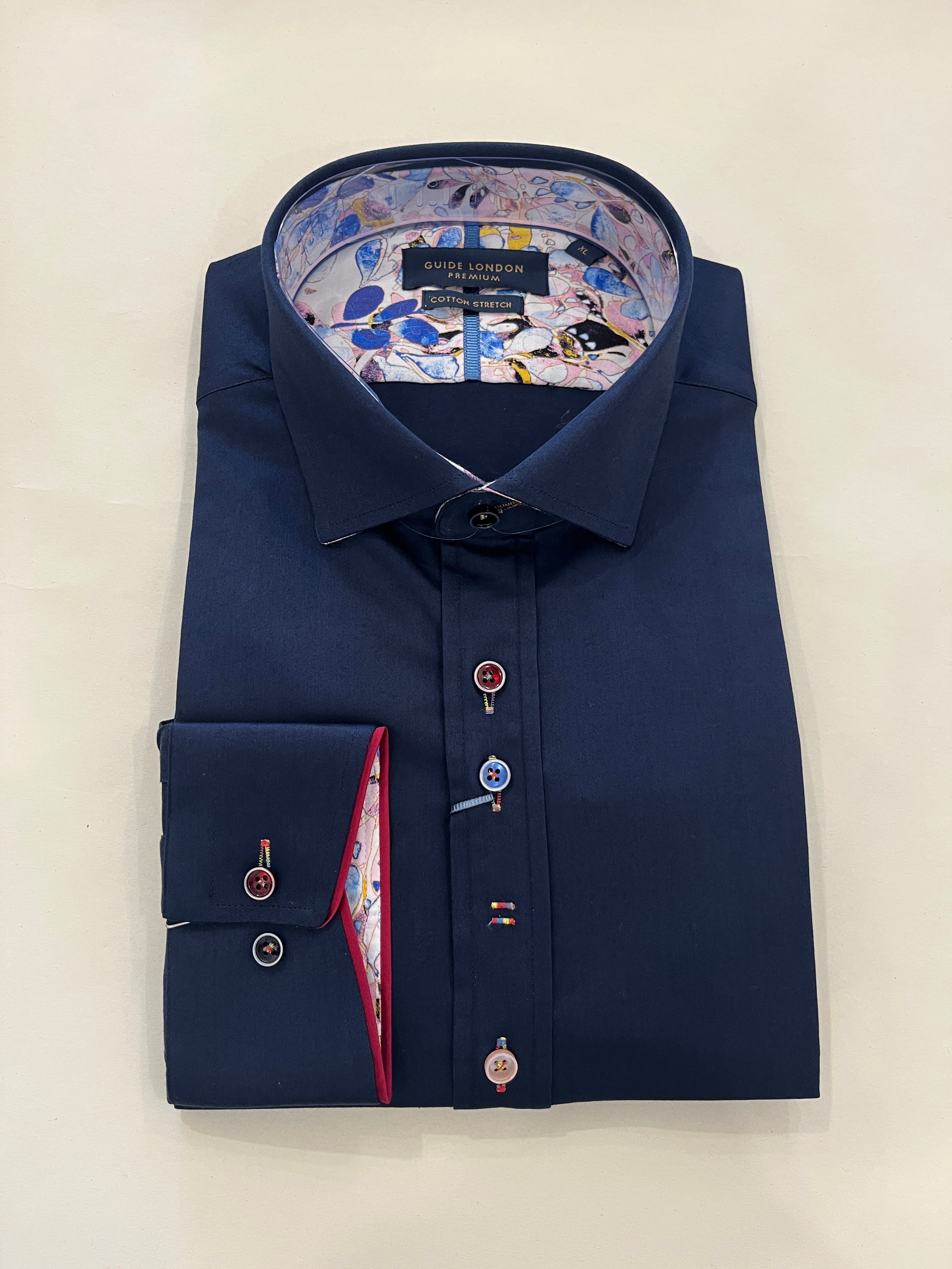 GUIDE LONDON PLAIN (ISH) NAVY SHIRT