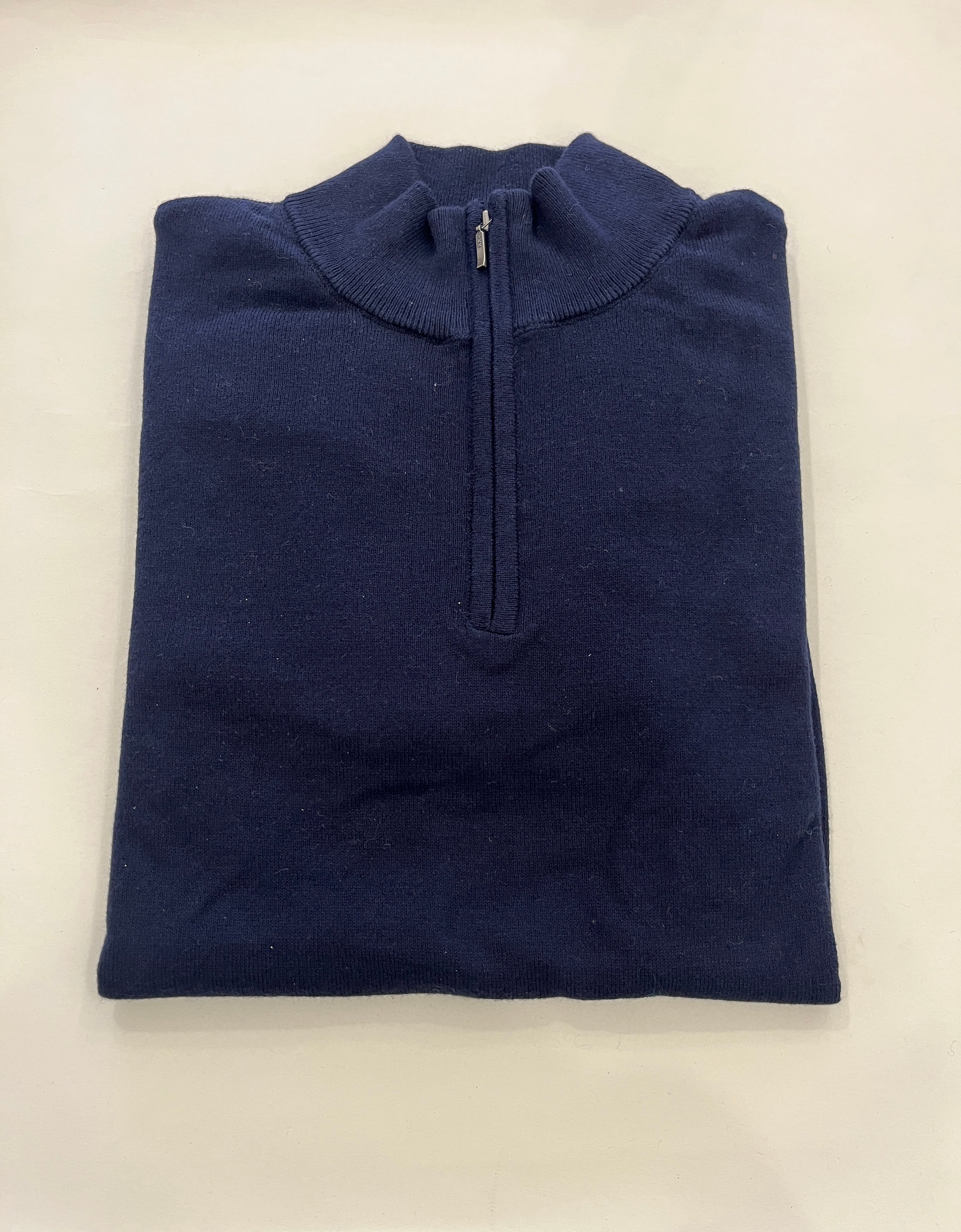COPENHAGEN NAVY BROOK TAVERNER ZIP NECK JUMPER