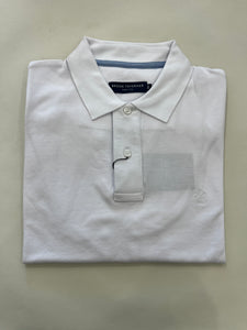 BROOK TAVERNER WHITE FIRTH PIQUE POLO