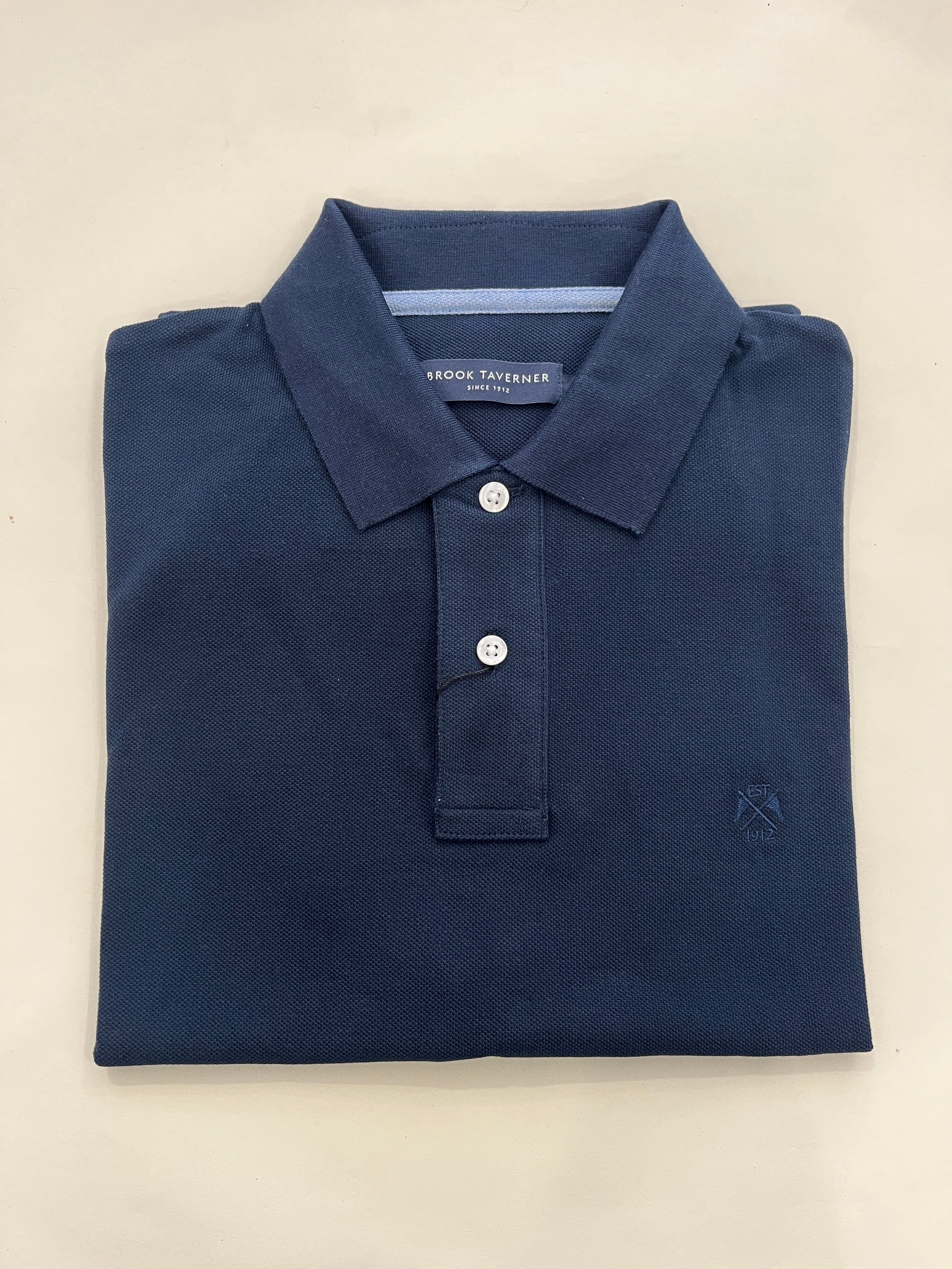BROOK TAVERNER NAVY FIRTH PIQUE POLO