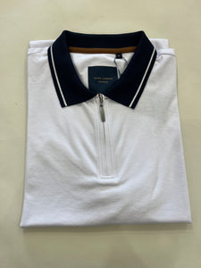 GUIDE LONDON WHITE SHORT SLEEVE ZIP POLO