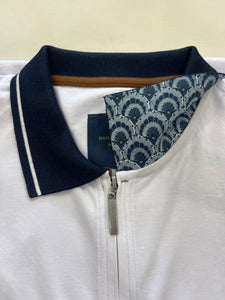 GUIDE LONDON WHITE SHORT SLEEVE ZIP POLO