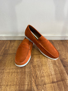 ORANGE SUEDE DOUG FRONT LOAFERS