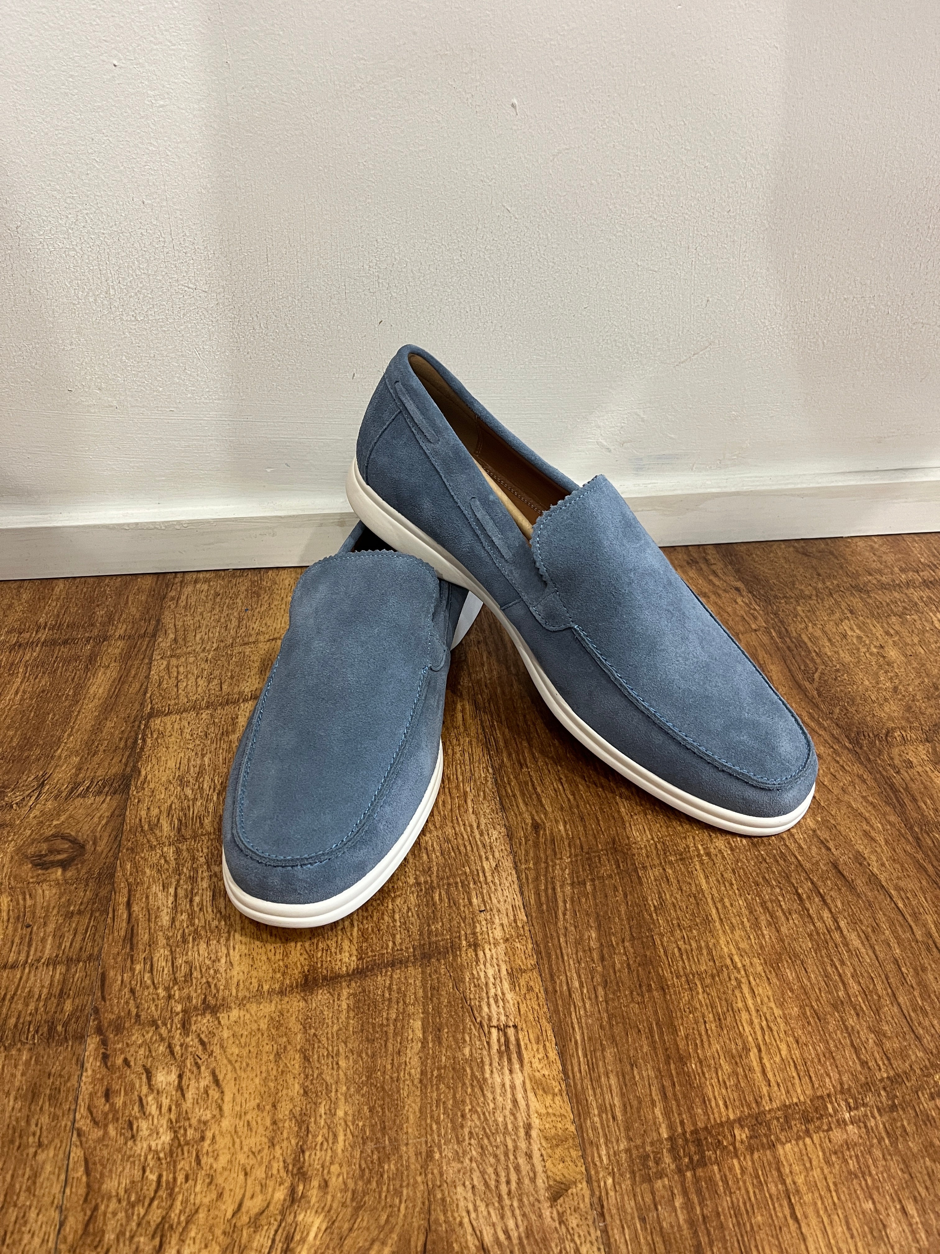 LIGHT BLUE CHARLES JUSTIN REESS LOAFERS