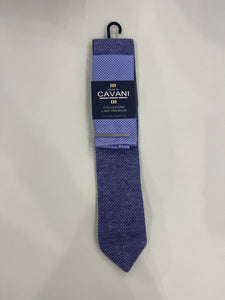 CAVANI WOVEN LINEN PURPLE TIE