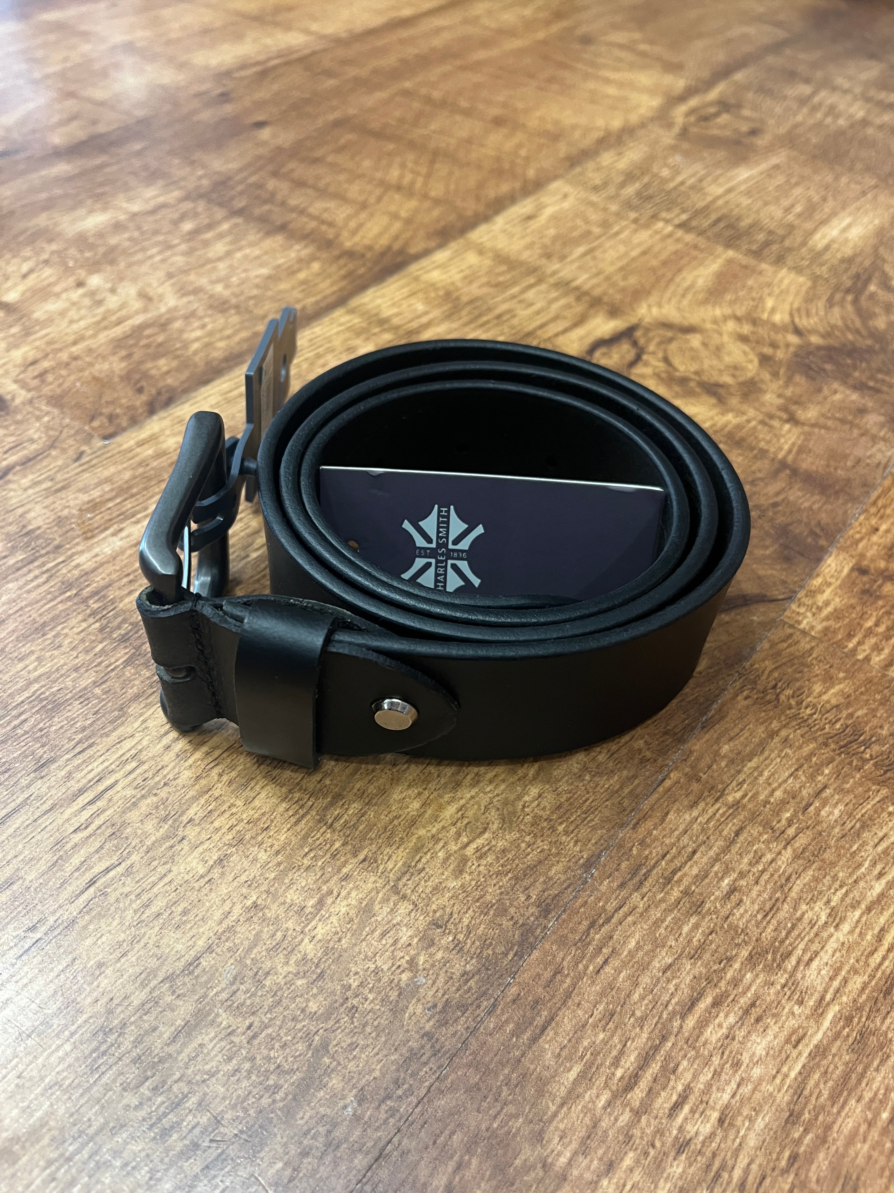 BLACK LEATHER BELT FROM IBEX ENGLAND