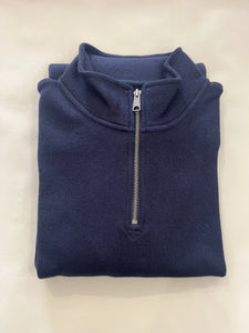 REDGRAVE NAVY BROOK TAVERNER ZIP NECK SWEATSHIRT
