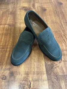 GREEN SUEDE TAS SKOPES LOAFERS