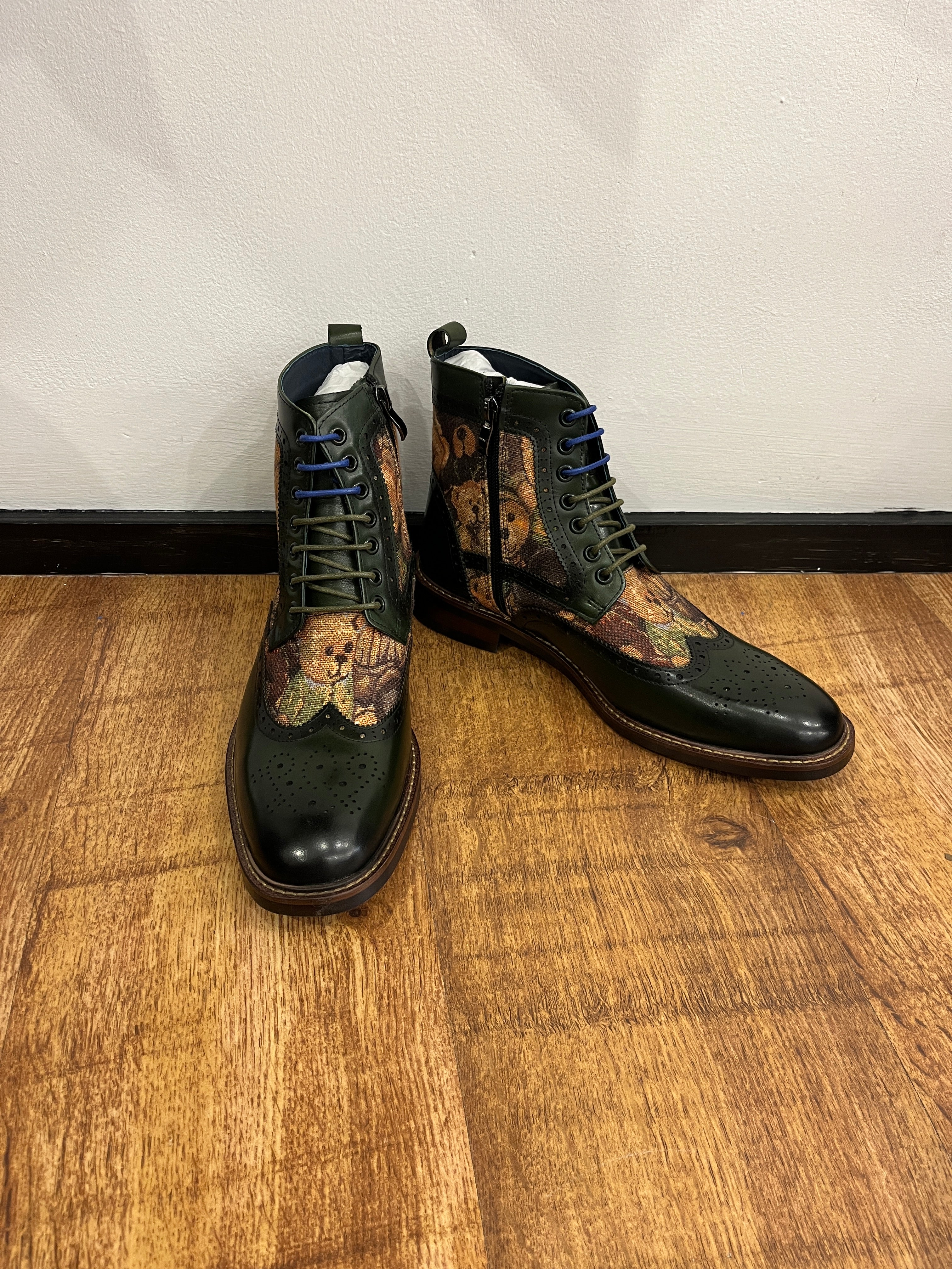 GREEN TEDDY HI JUSTIN REESS BOOTS