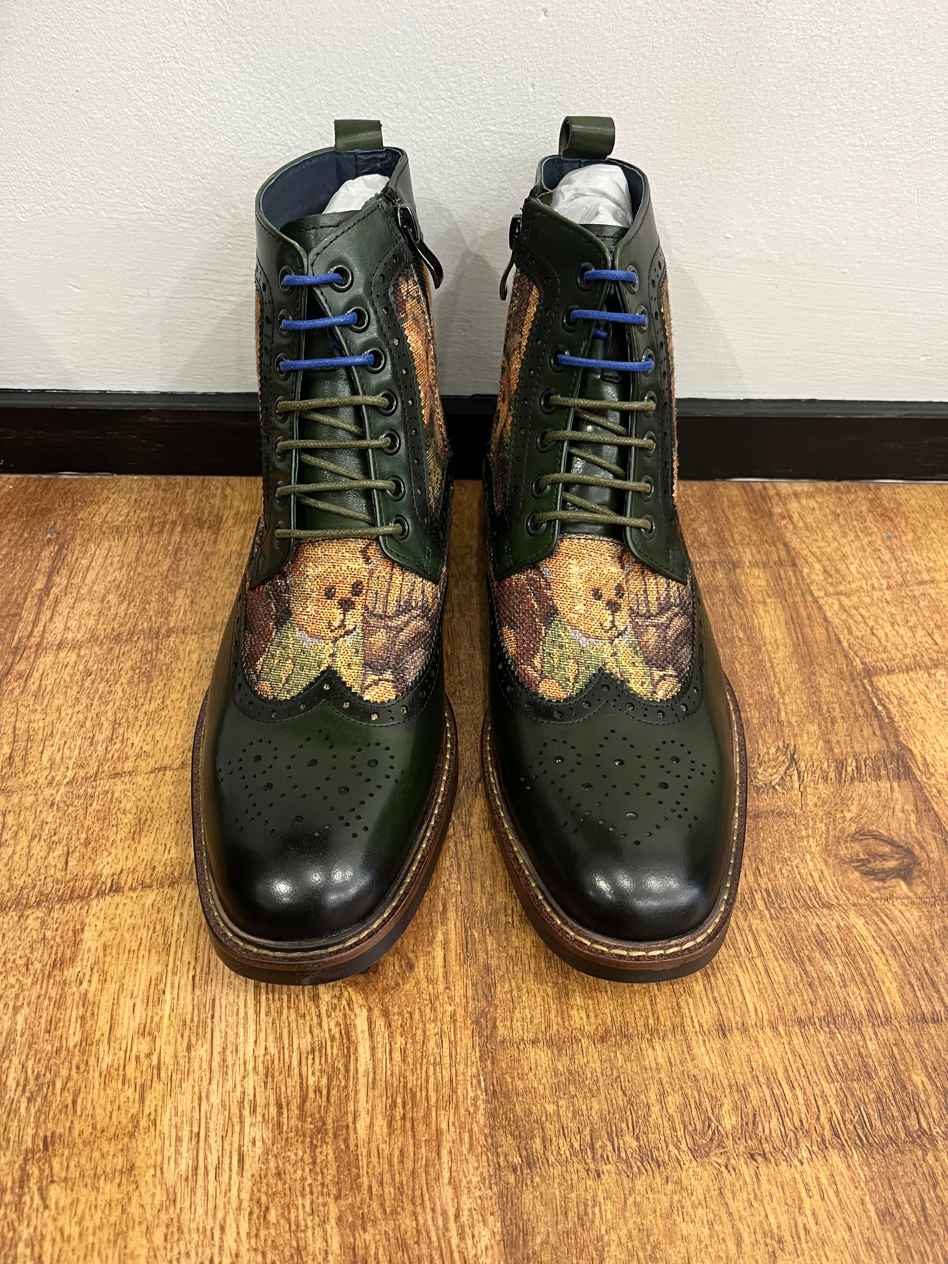 GREEN TEDDY HI JUSTIN REESS BOOTS