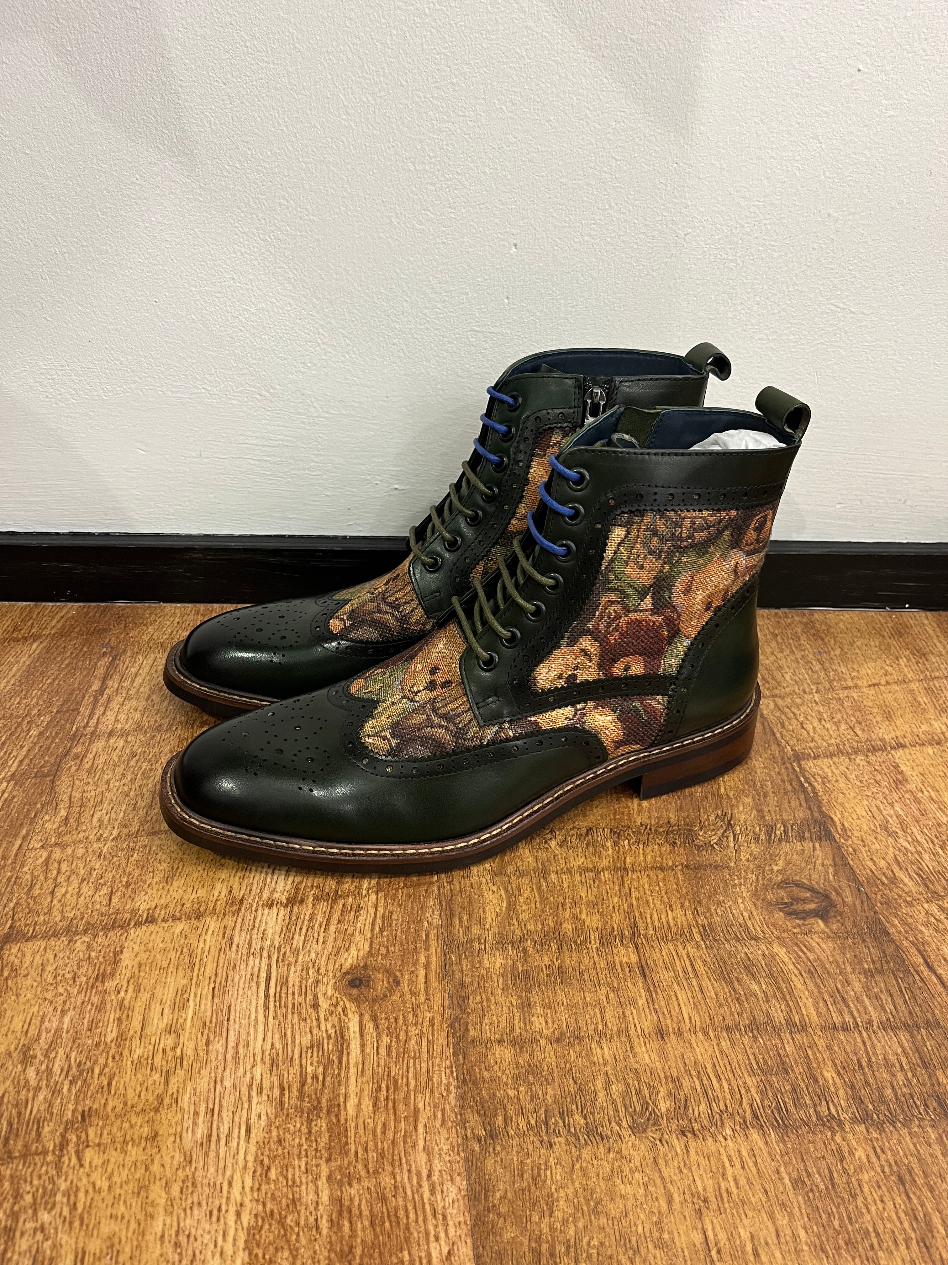 GREEN TEDDY HI JUSTIN REESS BOOTS