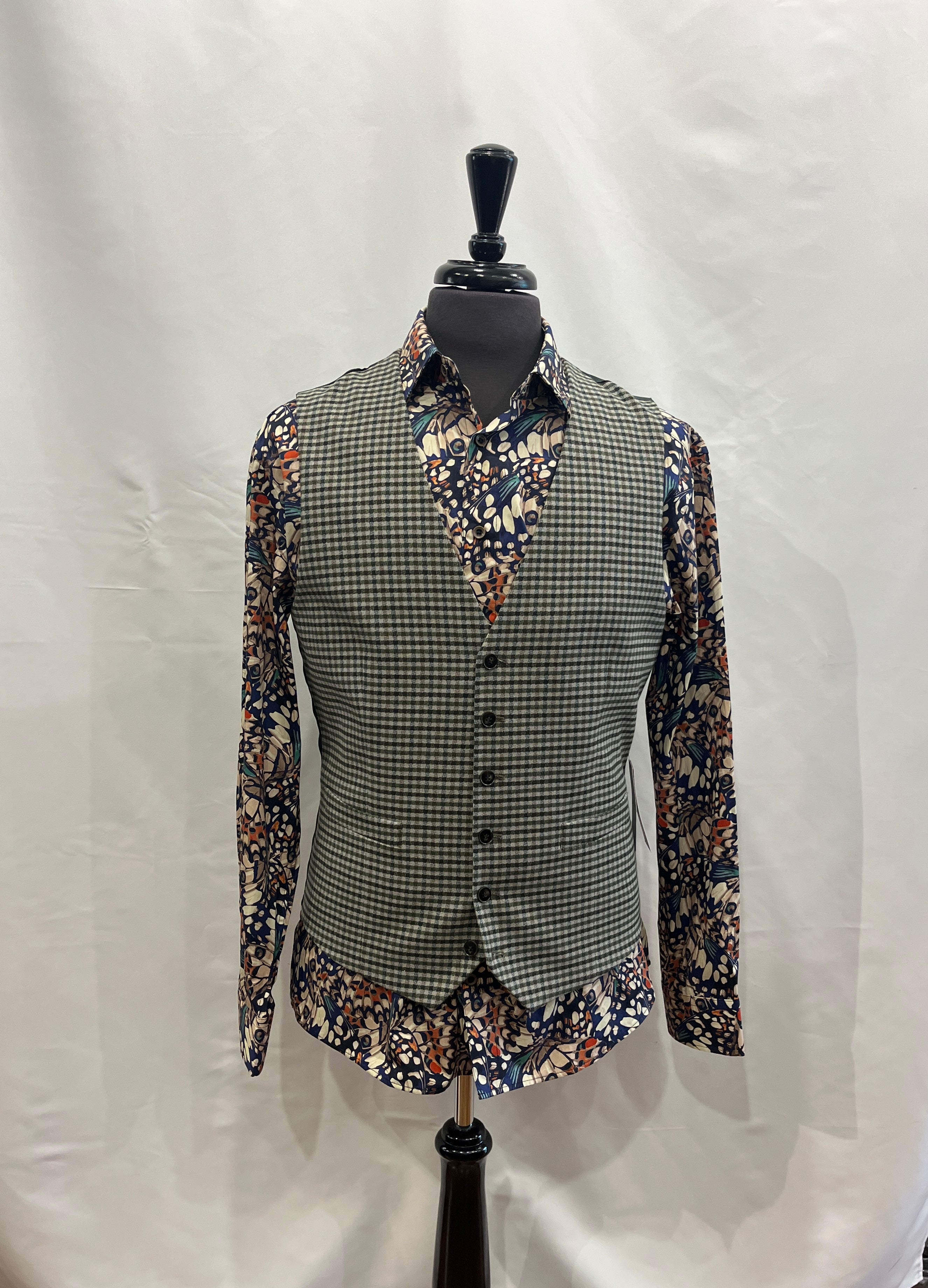 GREEN CHECK BOSTON SKOPES WAISTCOAT