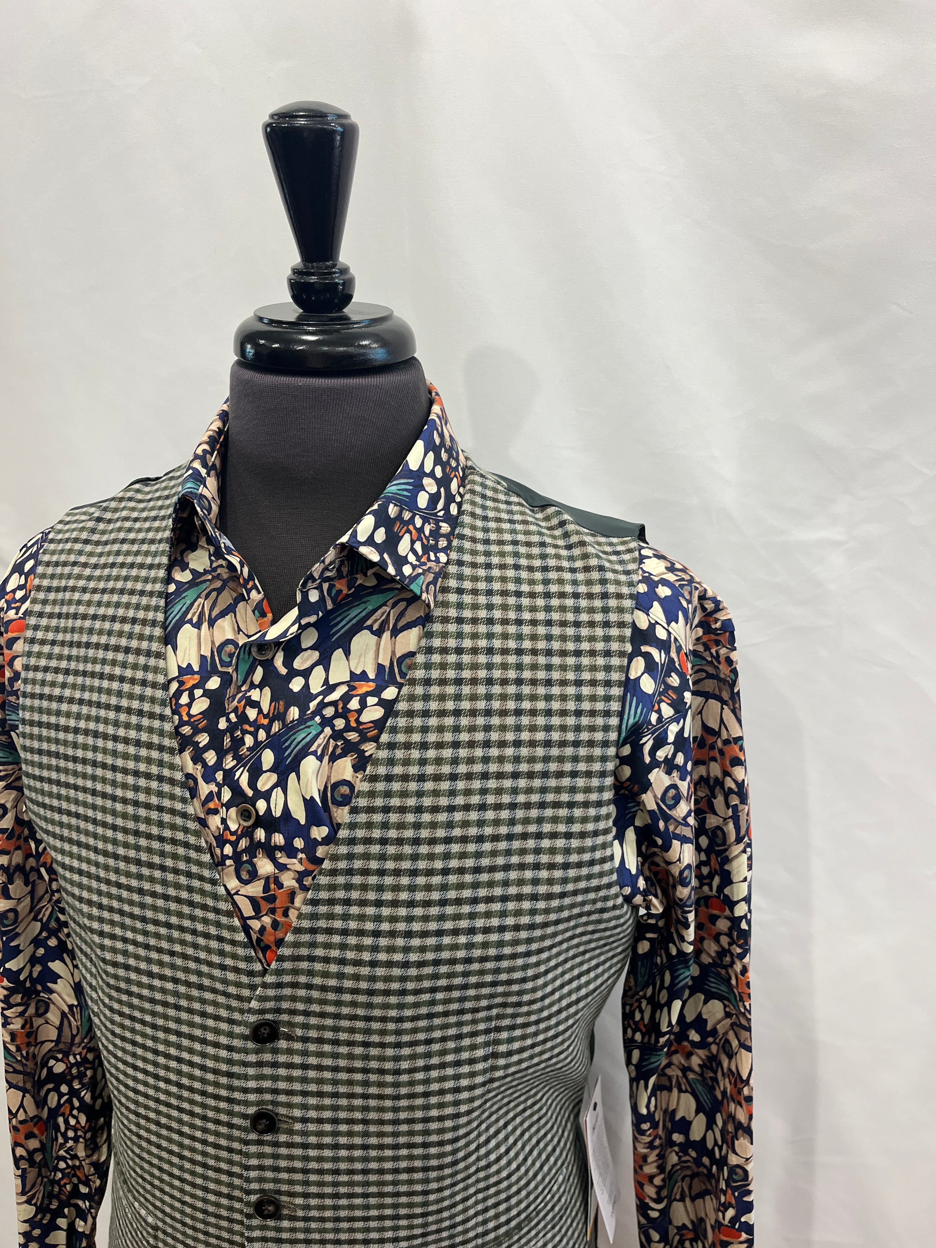 GREEN CHECK BOSTON SKOPES WAISTCOAT