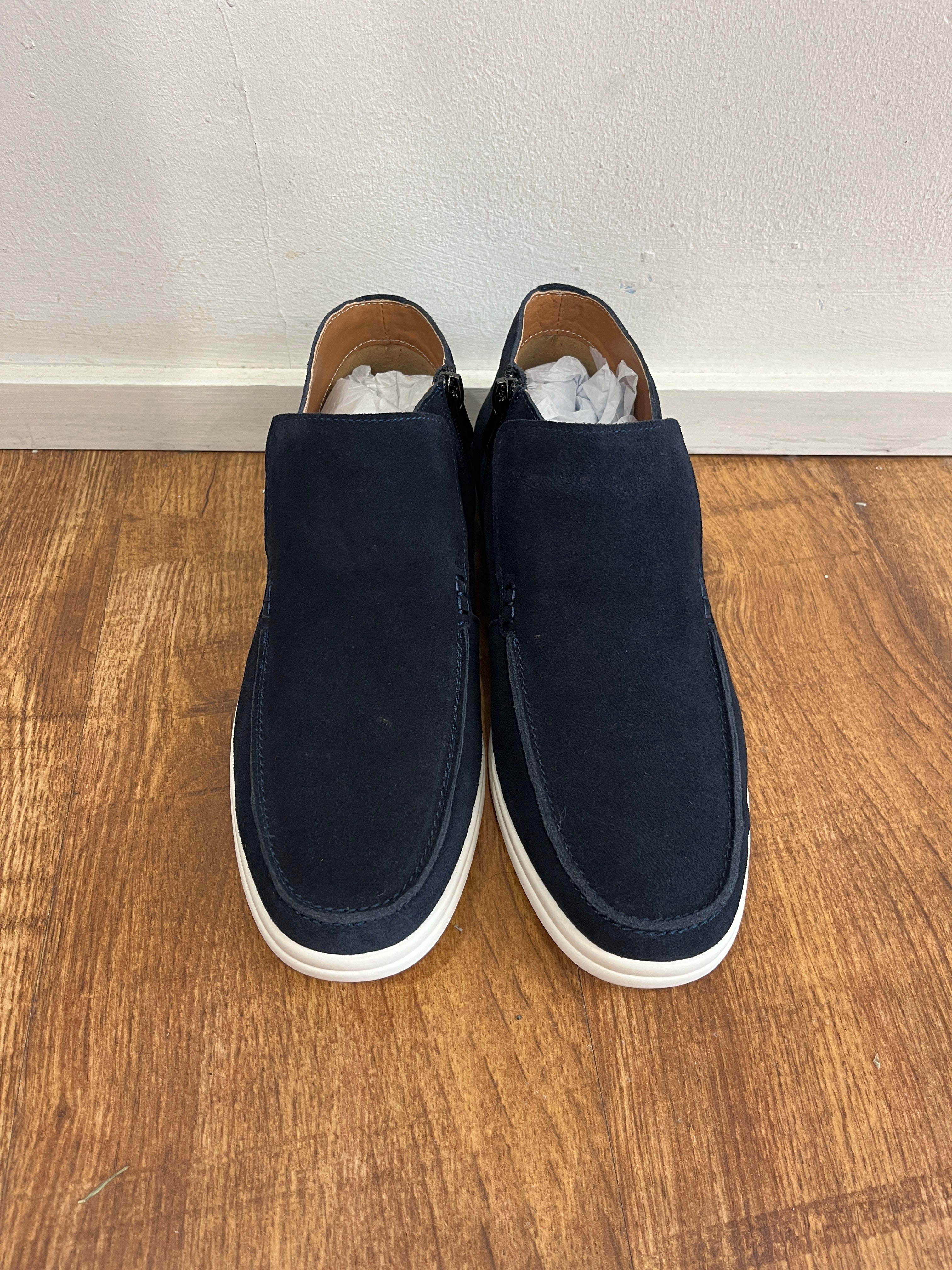 NAVY MOUNT JUSTIN REESS SUEDE SHOES