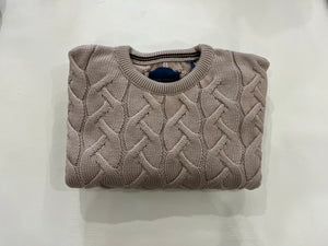 BISCUIT GUIDE LONDON CABLE KNIT JUMPER