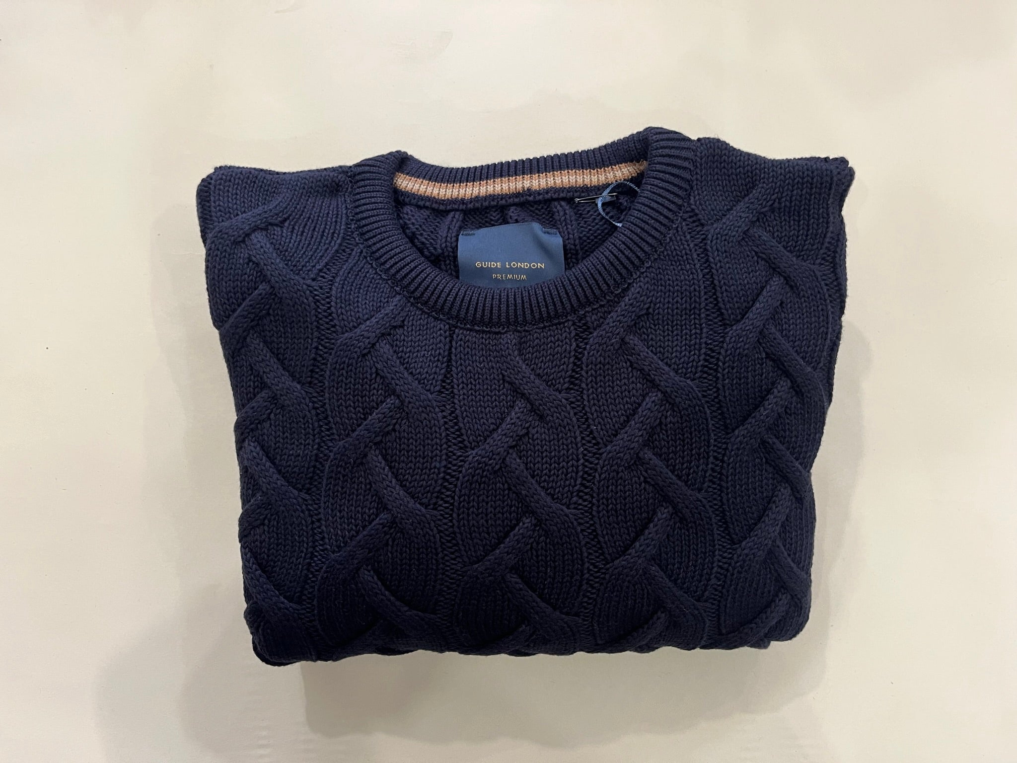 NAVY GUIDE LONDON CABLE KNIT JUMPER