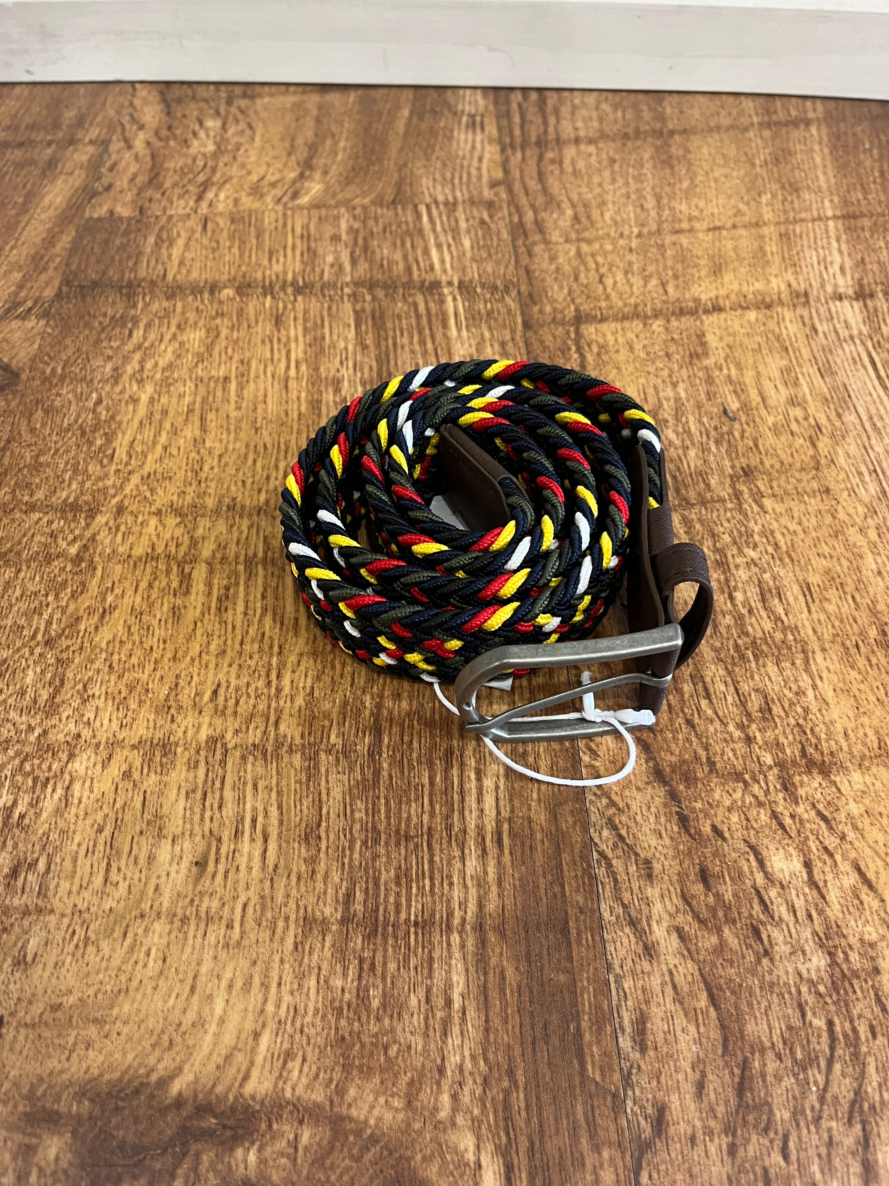 YELLOW MIX WOVEN BELT FROM OXFORD LEATHER CRAFT