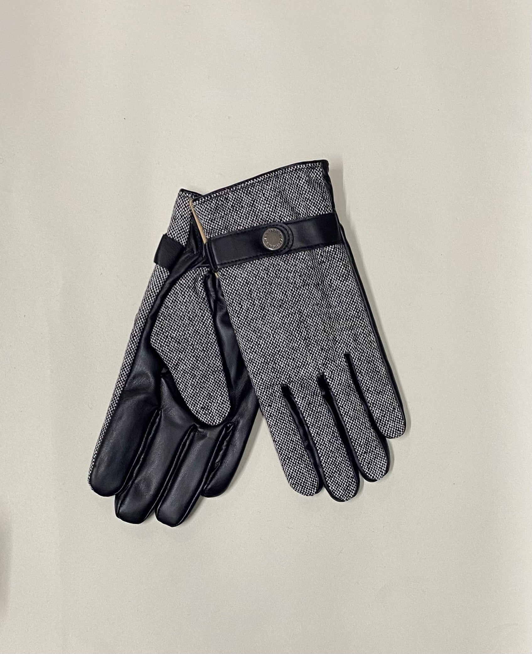 HERITAGE TRADITIONS BLACK HOUNDSTOOTH GLOVES